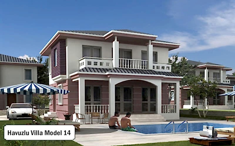 Havuzlu villa projeleri ve modelleri 14