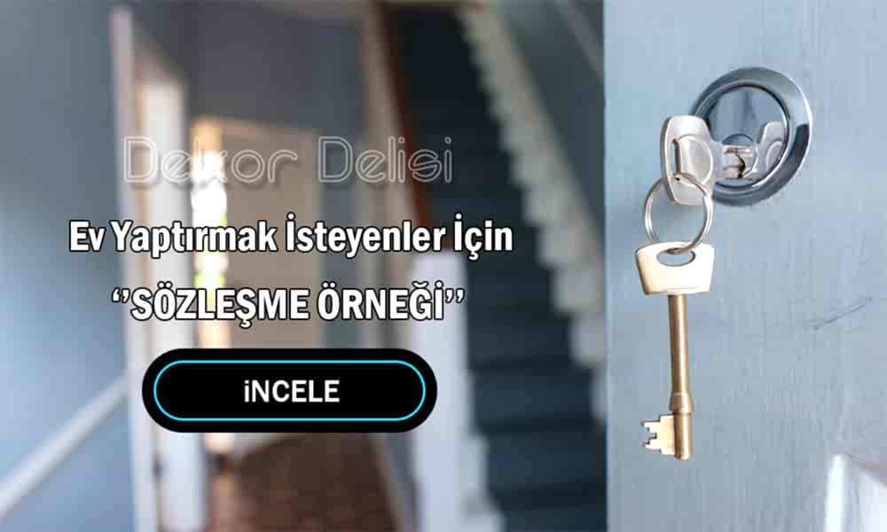 Anahtar Teslim Betonarme Ev Yapımı Örnek Sözleşmesi